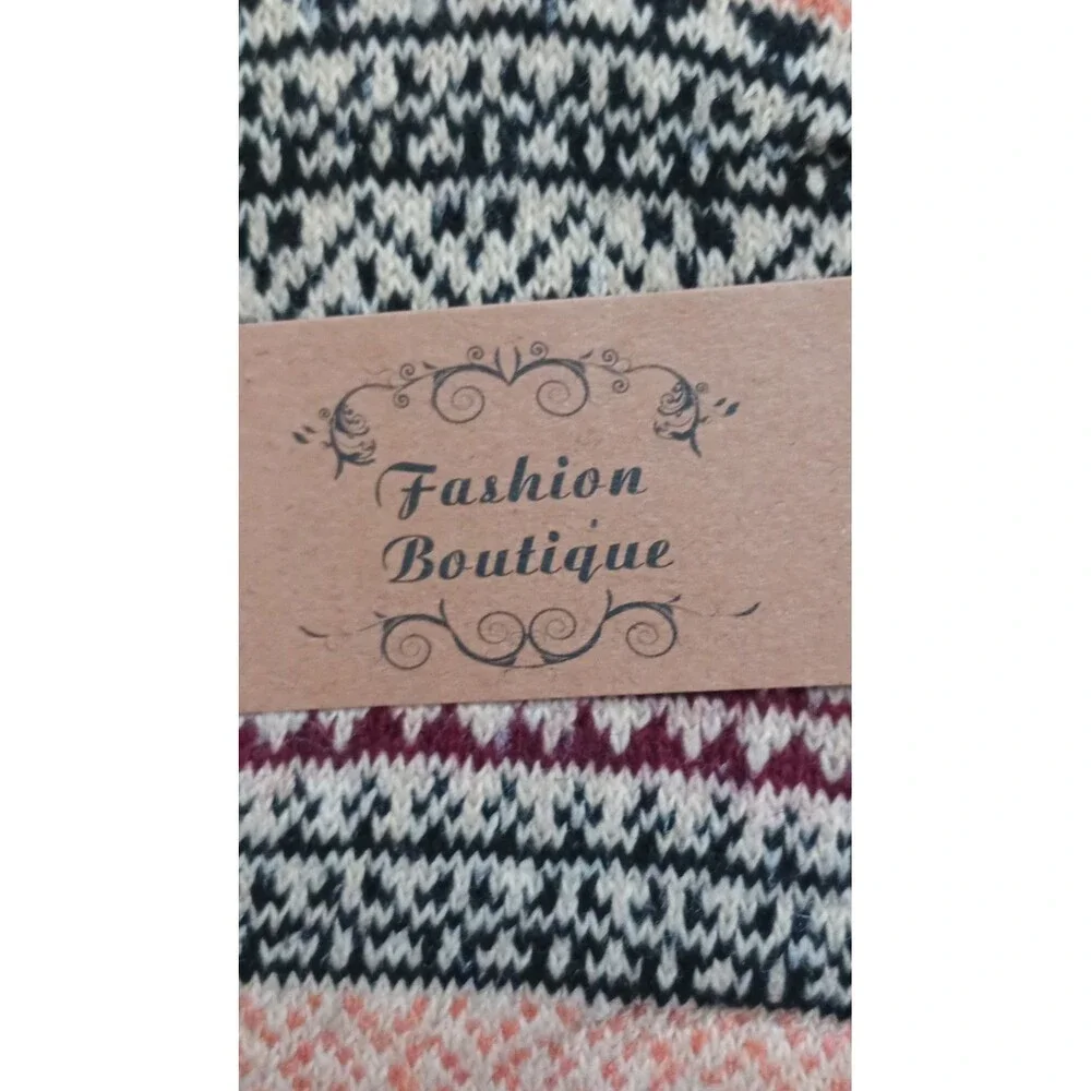 Fashion Boutique Women's Fair Isle Crew Socks Multicolor Wool Blend 5  Pairs